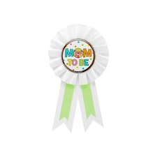 Amscan Mom To Be Award Ribbon - White/Green - One Size