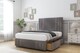 image 4 of Sloomy Kingsley Slate Naples Divan Bed Base 2 Drawers Left Side With 54 Inch Floor Standing Headboard & 12 Inch Matching Footboard | Grey | Slate | Small Double | 1