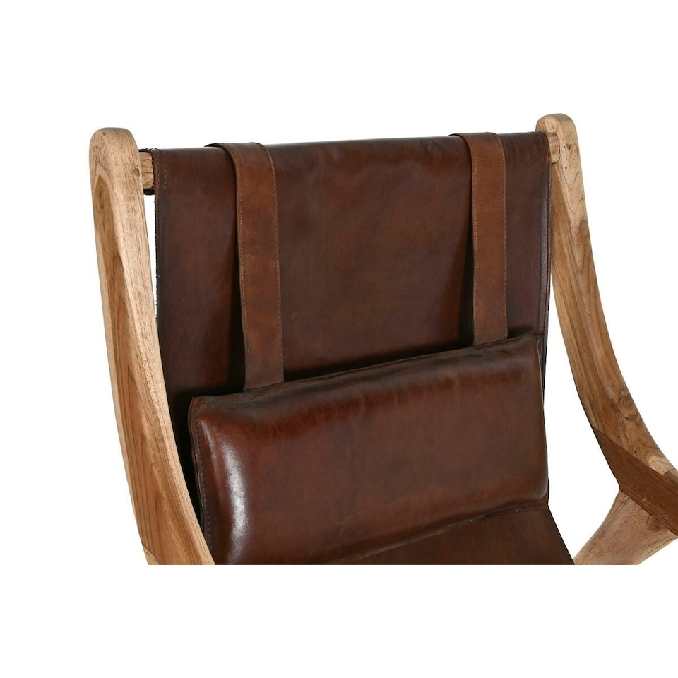 image 1 of Armchair Home ESPRIT Natural Dark brown Teak 68 x 86 x 86 cm N/A