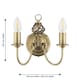 image 6 of Barley Twist - Antique Brass Wall Light | Yellow | 1