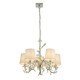 image 5 of Rosie 5 Light Chrome & Clear Glass Trim Shaded Chandelier
