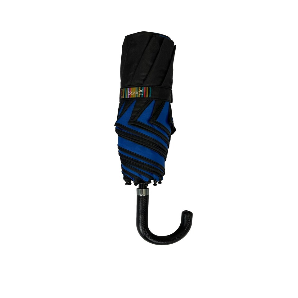 image 1 of Everyday Folding Umbrella Manual Opening Swirl Blue | Black