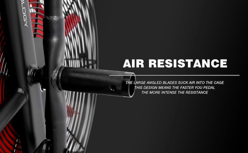 image 1 of Strongology TITANIUM Assault Bike Adjustable Resistance Dual Belt Magnetic 24” Fan Professional Air Bike with Clear LCD Display