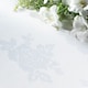 image 1 of Polyester Rose Design Tablecloth | White | White | 114cm x 114cm