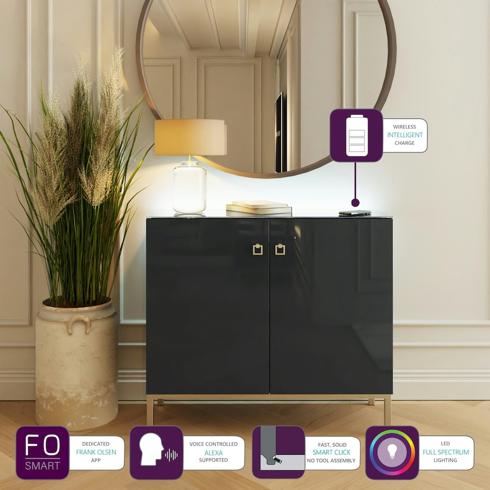 image 1 of Frank Olsen Lyra Tall sideboard Black | Midnight Onxy