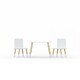 image 2 of Kids Snow Table & 2 Chairs Set - Wood - White - Assembly Required