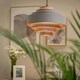 image 1 of ValueLights Sette Fabric Textured Grey Tiered Ceiling Pendant Shade