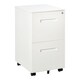 image 1 of Vinsetto Metal Mobile File Cabinet with Wheels, Lockable 2 Drawer Filing Cabinet for A4, Legal, Letter, Compact Under Desk Storage Unit with Pre-Assembled Body for Home Office, 39 x 48 x 67cm, White