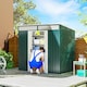 image 2 of Outsunny 6.5 x 4FT Galvanised Metal Garden Shed with Double Sliding Doors and 2 Vents, Lockable Tool Storage House with Foundation Kit, Green