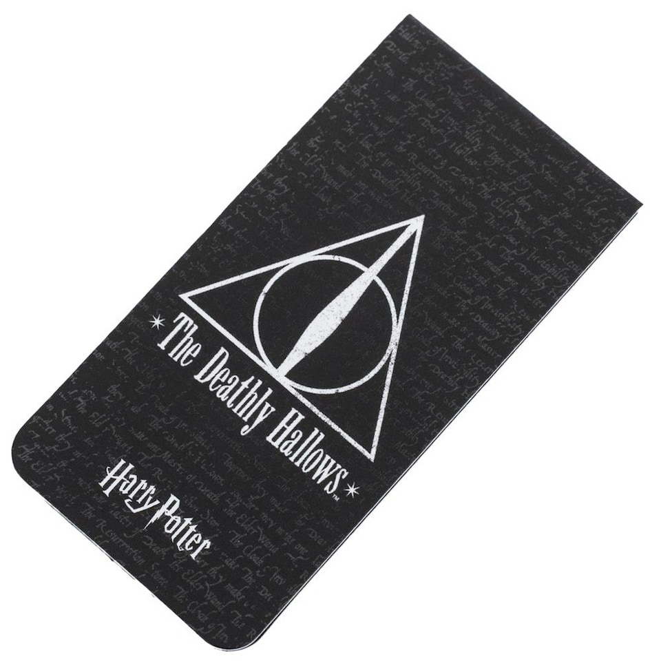 image 1 of Harry Potter And The Deathly Hallows Together They Make One Master Of Death Magnetic Bookmark - Black/White - One Size