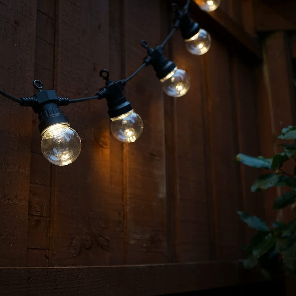 image 1 of ValueLights Festoon 10 Set Black Outdoor String Festoon Light