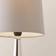 image 5 of ValueLights Teardrop Pair Chrome Touch Table Lamps Grey Shade | Grey