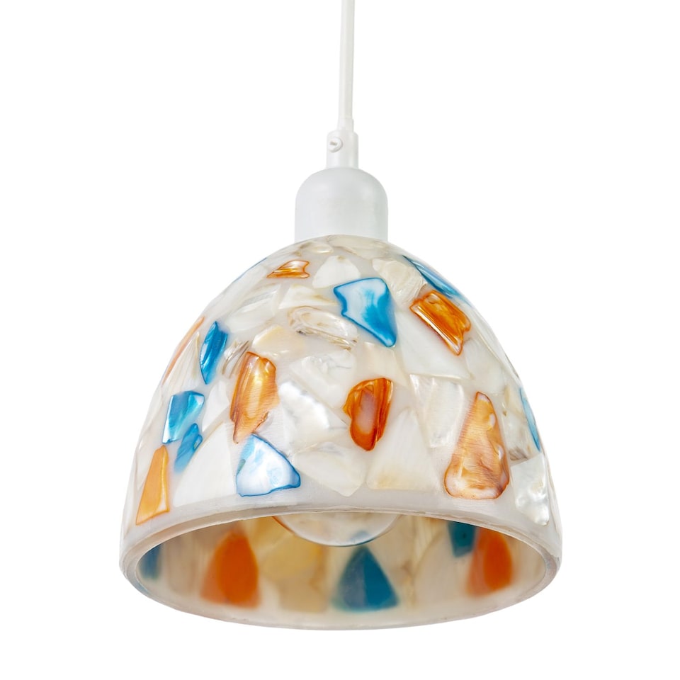 image 1 of Mother of Pearl Style Mosaic Glass Pendant Ceiling Lighting Shade