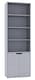 image 9 of 6-Tier Bookcase with 2-Doors | Grey | Unit Colour: Grey