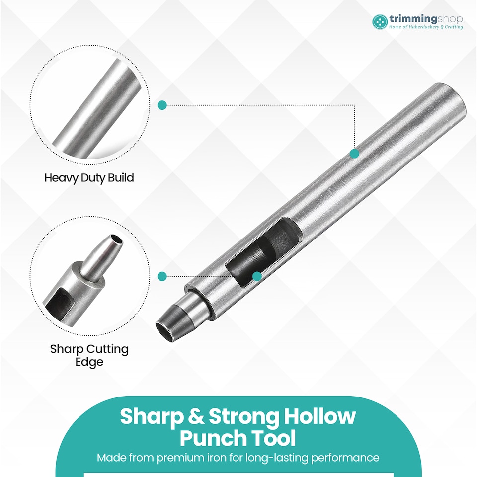 image 1 of 8mm Leather Hole Punch Cutter, Sharp Edge Hollow Hole Punch for DIY