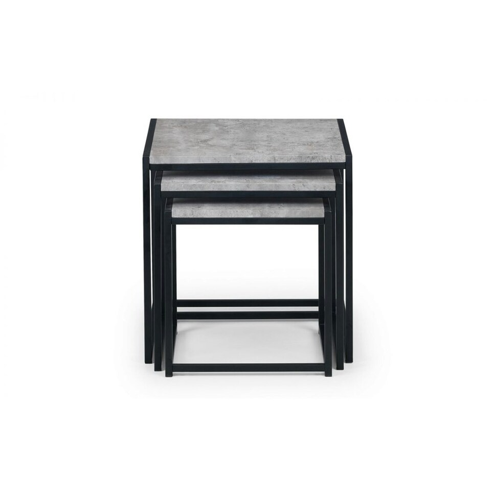 image 1 of Concrete Effect Nest of Tables Grey