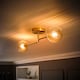 image 3 of ValueLights Chessy Ribbed Glass Gold Bar Ceiling Light & Bulbs | Gold