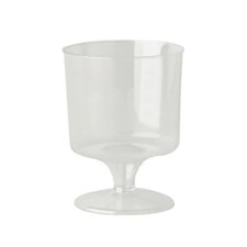 Clear Plastic Wine Goblet Glasses 175ml - Pack of 4