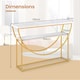 image 2 of COSTWAY 2-Tier Faux Marble Top Console Entryway Table White