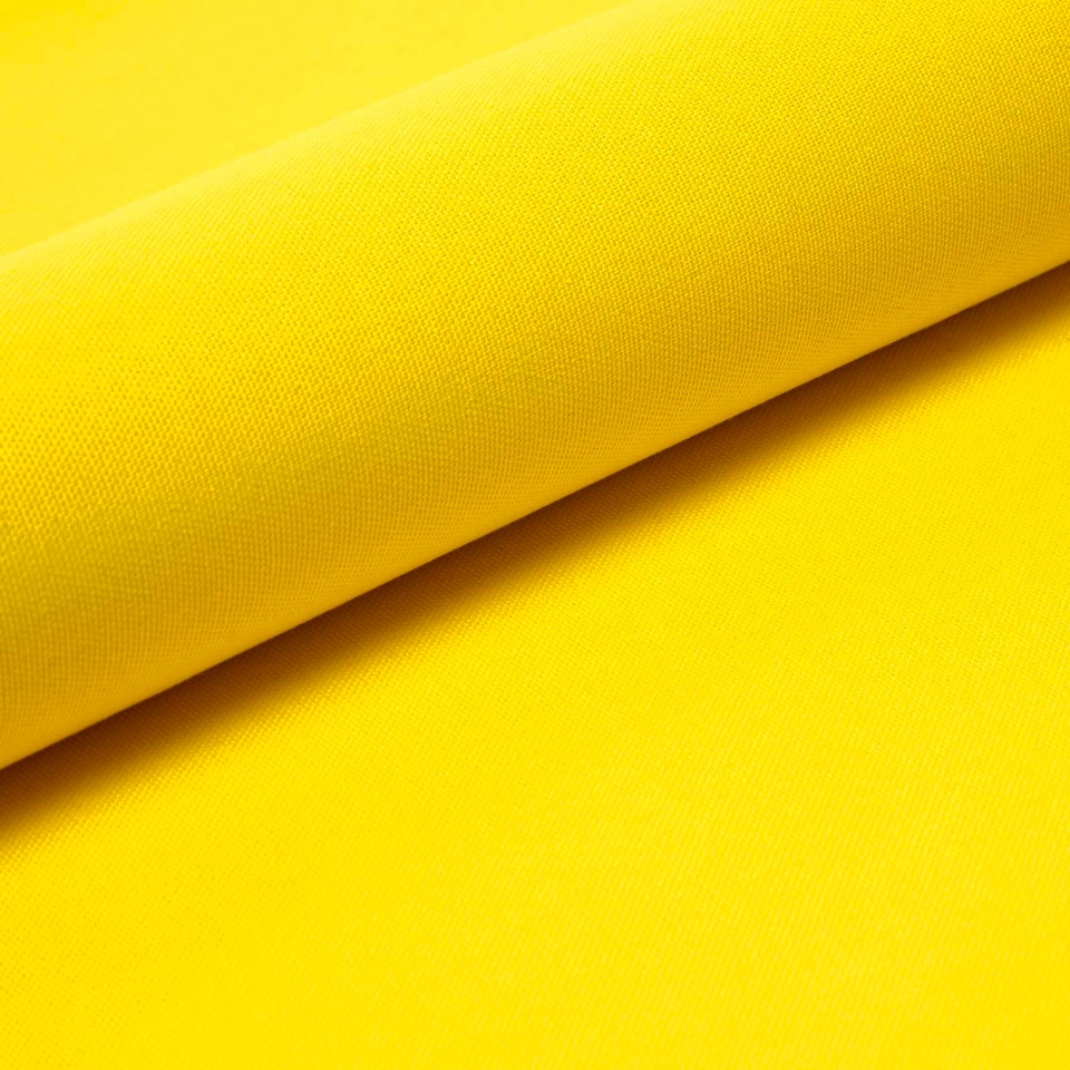 image 1 of Homescapes Pure Cotton Plain Yellow Fabric 150 cm Wide | Yellow | 150cm(60") wide, sold per metre length
