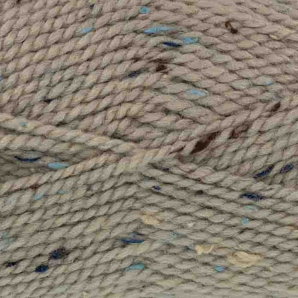King Cole Beige Tweed Chunky Yarn (Value Pack 12 x 100g Balls) For Crochet, Knitting - 138m per ball