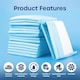 image 3 of Incontinence Bed Pads - Triple Layer Highly Absorbent (25pack) | Blue | Blue - 25 pack | 25