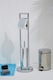 image 5 of Interiors By Premier Unique Chrome Bathroom Set,Toilet Brush & Roll Large Holder,Toilet Roll Stand With Integrated Loo Brush
