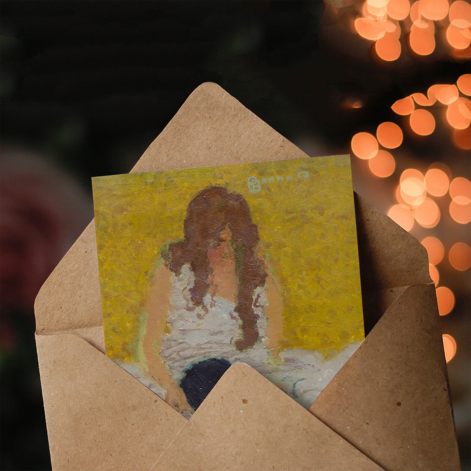 image 1 of Pierre Bonnard Art Card Woman Putting on Her Stockings