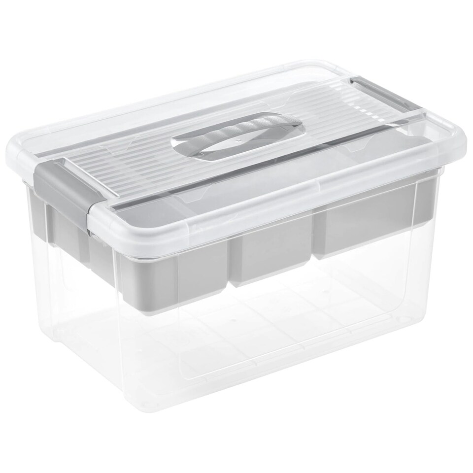 Keeeper Henri Organiser Box 16 Litre with Handle - Grey | Grey