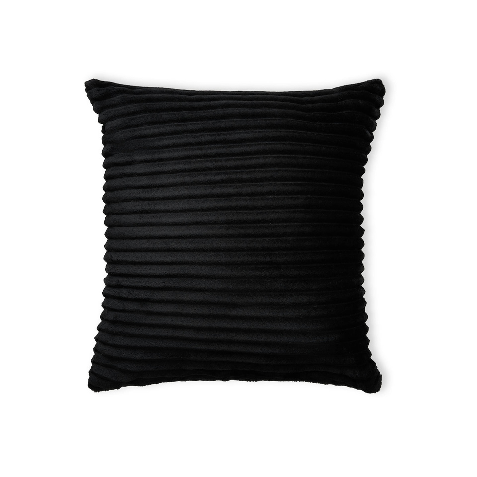 image 1 of BHS Luxury Ribbon Velvet Cushion, Black