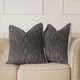 image 2 of OHS 4 x Cable Knit Sherpa Texture Filled Cushions, 45x45cm - Grey