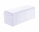 image 4 of 120cm Large Plain Safar Storage Ottoman Box, White Plush Velvet Upholstered Deep Storage Ottoman End of Bed Bench