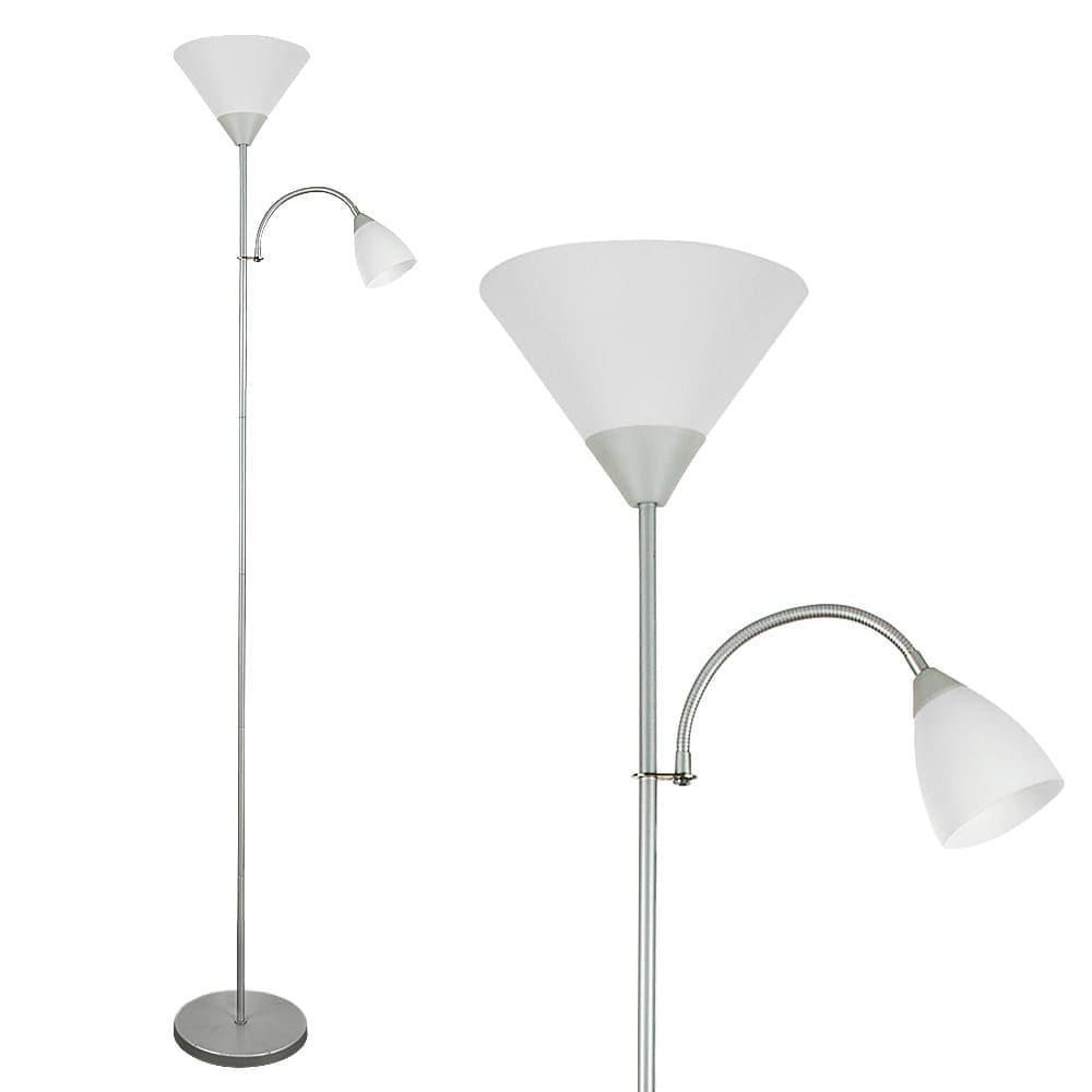 ValueLights Mozz Silver Mother and Child Floor Lamp | Chrome