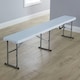 image 3 of 6ft Folding Trestle Benches Heavy Duty Camping Garden Indoor Outdoor Set of Two