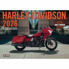 Harley Davidson Deluxe Calendar 2026, Deluxe Calendars, Month To View, Transport, Gift