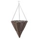 image 1 of Marco Paul Slate Rattan Cone Having Basket 14" Grey