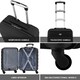 image 2 of Flight Knight 55x40x23cm Cabin Bag, Suitcase for Lufthansa & Over 30 Airlines Including British Airways, EasyJet - Lightweight 4 Wheel Carry On Suitcase | Black | Cabin Bag