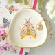 image 2 of Ceramic Floral Moth Jewellery Trinket Dish
