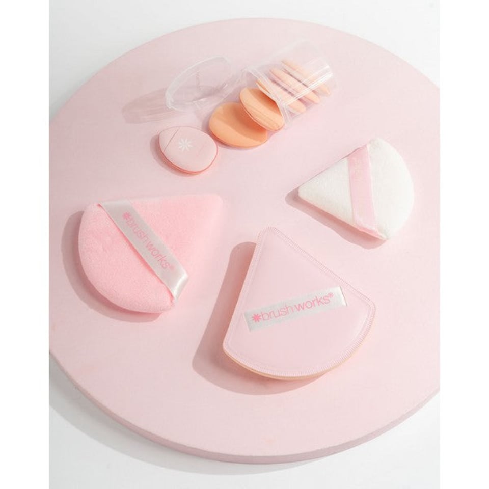 image 1 of Brushworks Puff It Pretty Set Powder and Pillow Puffs | Pink | Duo pack