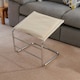 image 3 of Greenhurst Beige Footrest with Chrome Frame – Ergonomic Leg Support for Relaxation & Improved Circulation Brown | Beige