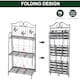 image 5 of Outsunny 3-Tier Metal Folding Plant Stand Display Rack Bookshelf Unit Outdoor