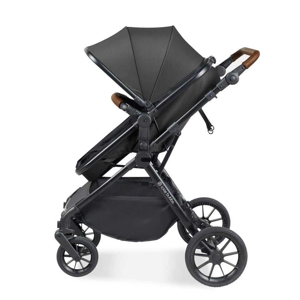 image 1 of Cosmo Travel System & Stratus (Graphite Grey) - Birth to 22kg (Approx. 4 Years). Convertible Seat, UPF 50+ Hood, Footwarmer, Apron, Raincover, Changing Bag
