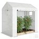 image 1 of Outsunny Walk-in Greenhouse, Green House with Mesh Windows, White | White | White