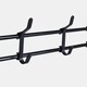 image 3 of OHS 16 Hook 5 Tier Shelving Organiser Wire Rack Storage Unit - Black