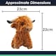 image 7 of Highlands Cow Soft Toy Cute Plushie Huggable Cuddly Stuffed Toy Gift 23cm Brown