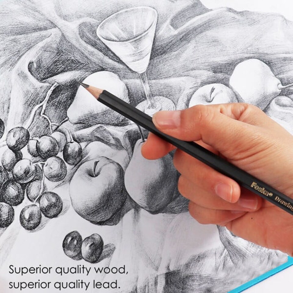 image 1 of Pack of 12 Professional Quality Sketch Drawing HB Pencils