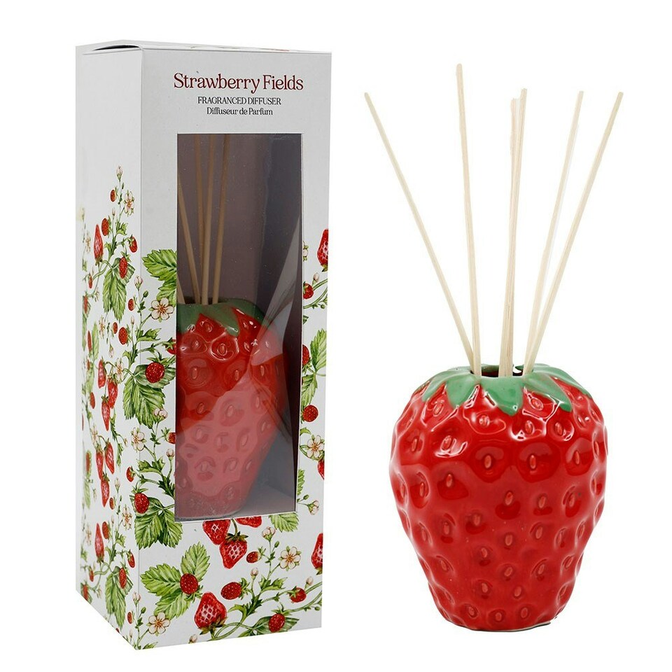 Something Different Strawberry Fields Strawberry Reed Diffuser - Red/Green - One Size