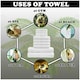 image 8 of VELVETIO 10 Piece Towel Bale Set Toronto Stripe Pattern - 100% Cotton, 450 GSM Silver