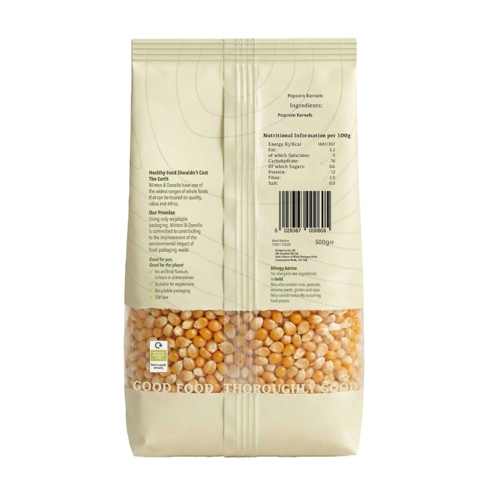 image 1 of Minton & Donello Popcorn Kernels 6 x 500g | Multi