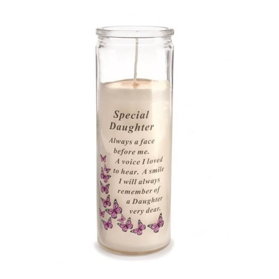 David Fischhoff Memorial Glass Candle - Special Daughter | Multi